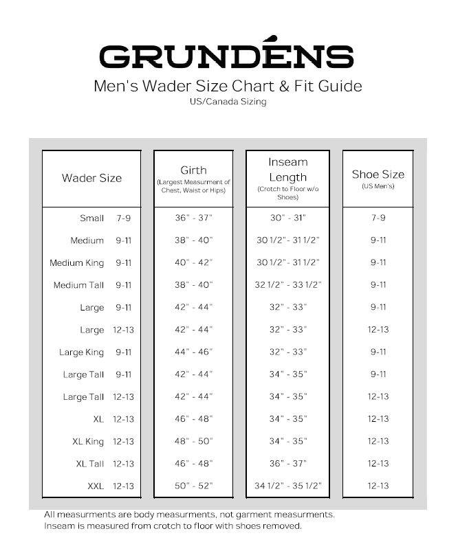 How to find the correct size for Grundens waders – Grundéns Support